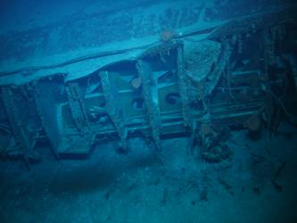 Large piece of hull section on seabed